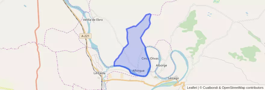 Mapa de ubicacion de Alforque.