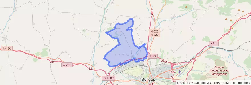 Mapa de ubicacion de Alfoz de Quintanadueñas.