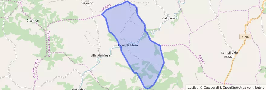 Mapa de ubicacion de Algar de Mesa.