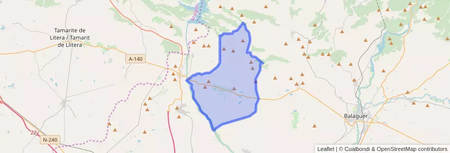 Mapa de ubicacion de Algerri.