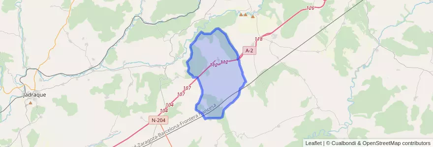 Mapa de ubicacion de Algora.