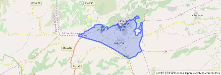 Mapa de ubicacion de Algueña.