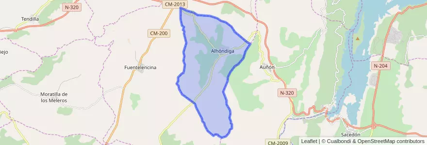 Mapa de ubicacion de Alhóndiga.