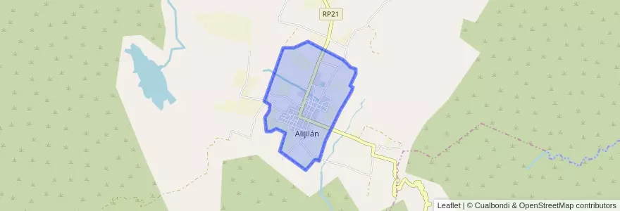 Mapa de ubicacion de Alijilán.