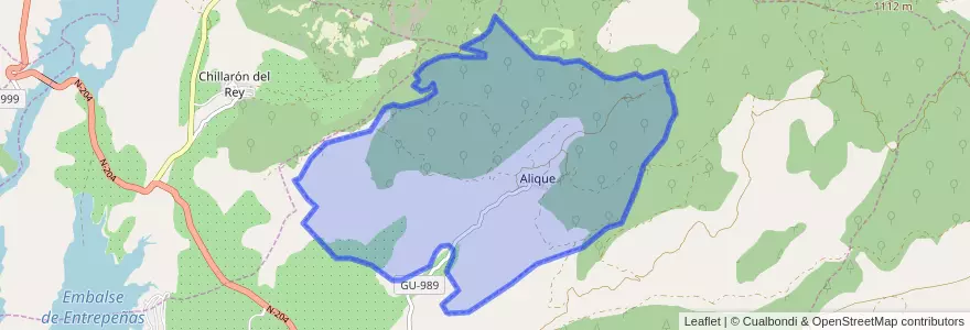 Mapa de ubicacion de Alique.