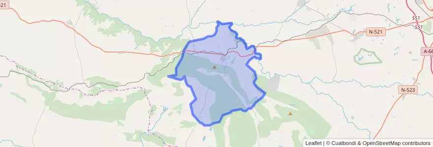 Mapa de ubicacion de Aliseda.