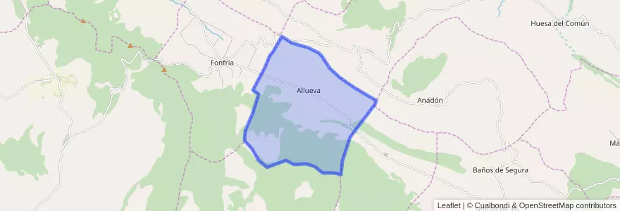 Mapa de ubicacion de Allueva.