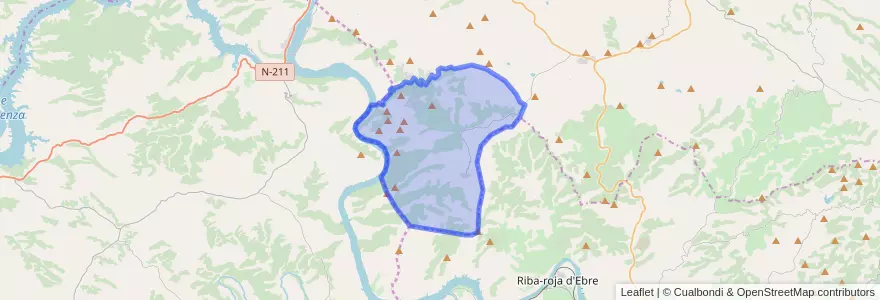 Mapa de ubicacion de Almatret.