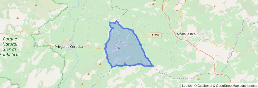 Mapa de ubicacion de Almedinilla.