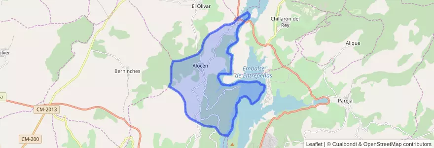 Mapa de ubicacion de Alocén.