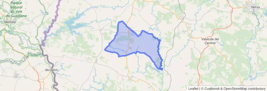 Mapa de ubicacion de Alosno.