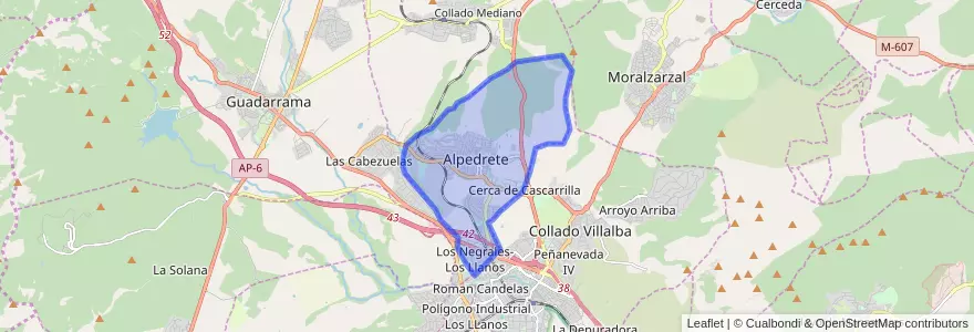 Mapa de ubicacion de Alpedrete.