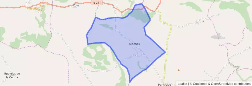 Mapa de ubicacion de Alpeñés.