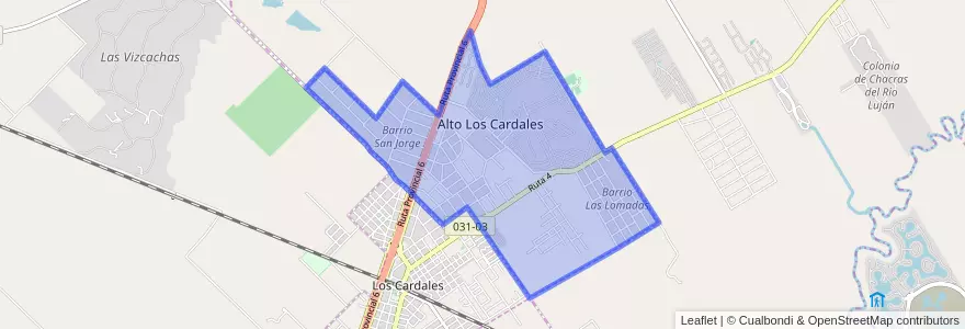 Mapa de ubicacion de Alto Los Cardales.