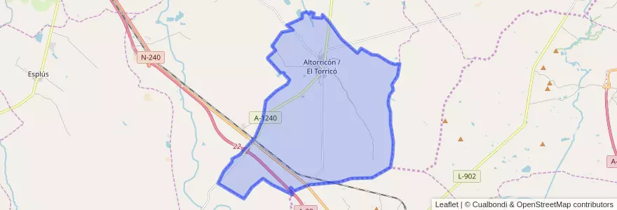Mapa de ubicacion de Altorricón / el Torricó.
