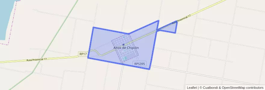 Mapa de ubicacion de Altos de Chipión.