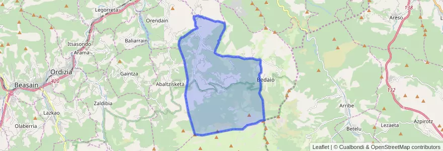 Mapa de ubicacion de Amezketa.