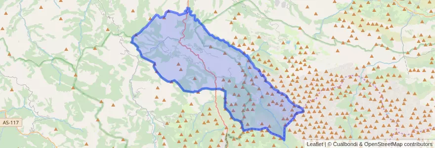 Mapa de ubicacion de Amieva.