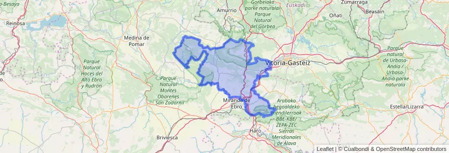 Mapa de ubicacion de Añanako kuadrilla/Cuadrilla de Añana.