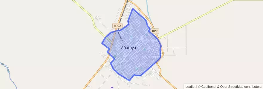 Mapa de ubicacion de Añatuya.