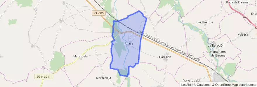 Mapa de ubicacion de Anaya.