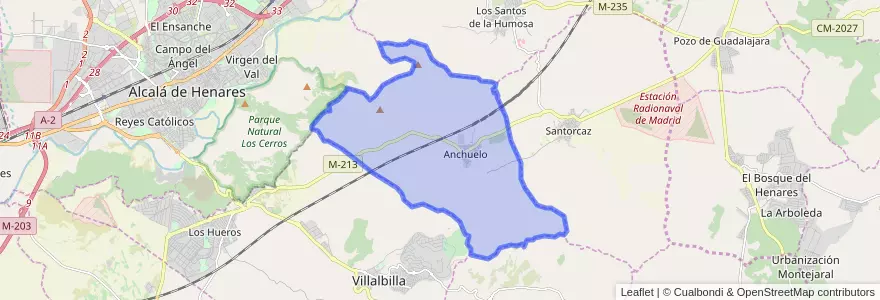 Mapa de ubicacion de Anchuelo.