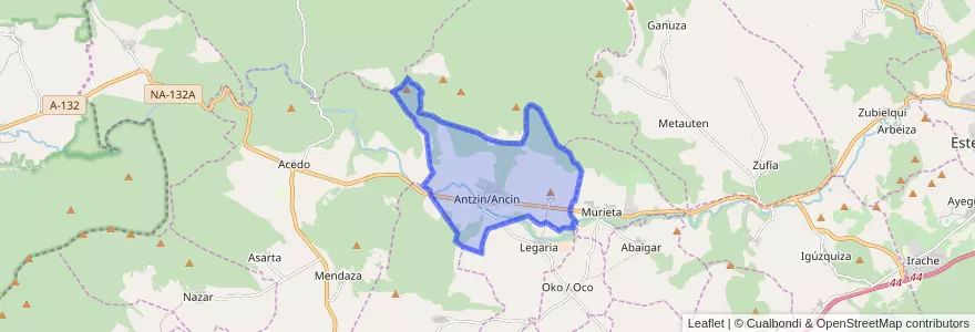 Mapa de ubicacion de Ancín.