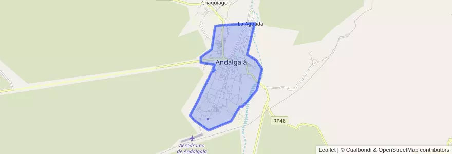 Mapa de ubicacion de Andalgala.