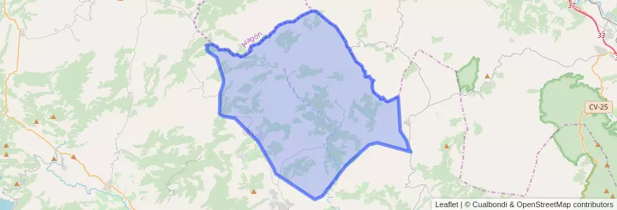 Mapa de ubicacion de Andilla.