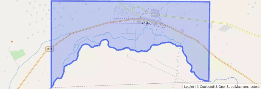 Mapa de ubicacion de Añelo.