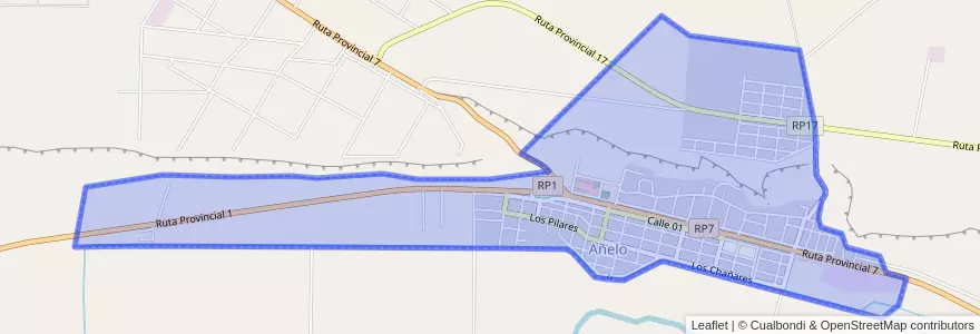 Mapa de ubicacion de Añelo.
