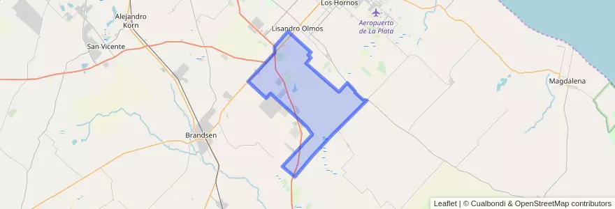 Mapa de ubicacion de Ángel Etcheverry.