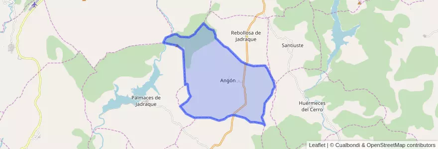 Mapa de ubicacion de Angón.