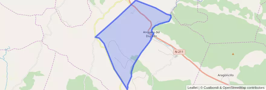 Mapa de ubicacion de Anquela del Ducado.