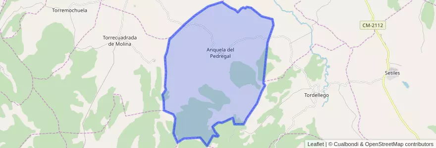 Mapa de ubicacion de Anquela del Pedregal.