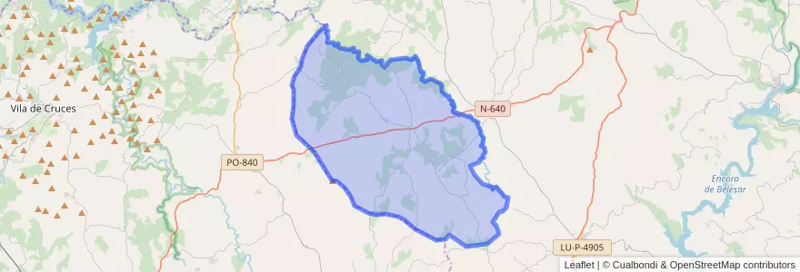 Mapa de ubicacion de Antas de Ulla.