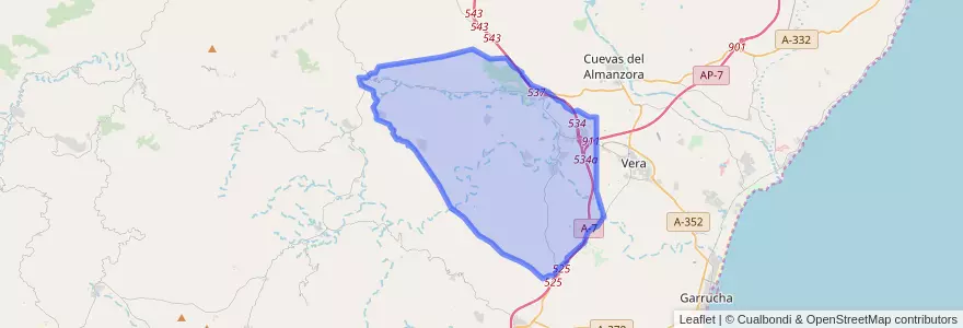 Mapa de ubicacion de Antas.