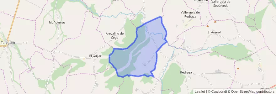 Mapa de ubicacion de Arahuetes.