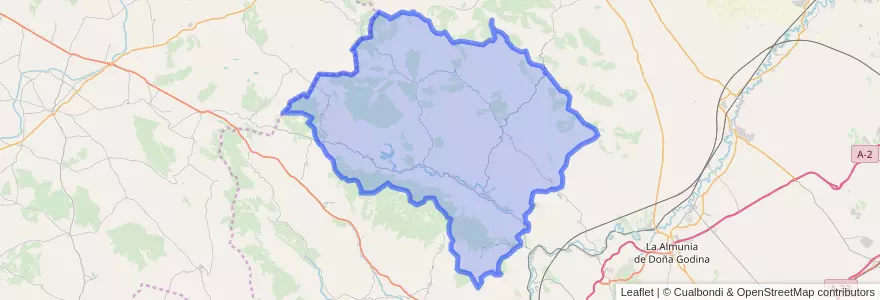 Mapa de ubicacion de Aranda.
