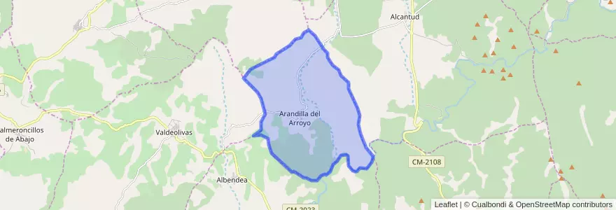 Mapa de ubicacion de Arandilla del Arroyo.