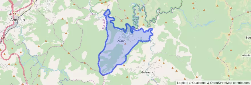 Mapa de ubicacion de Arano.