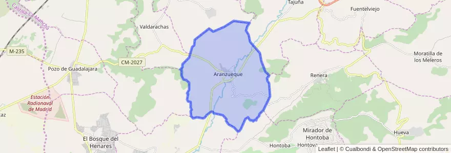 Mapa de ubicacion de Aranzueque.