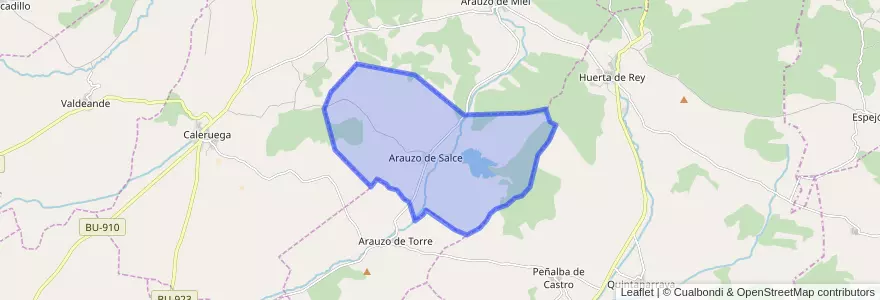 Mapa de ubicacion de Arauzo de Salce.