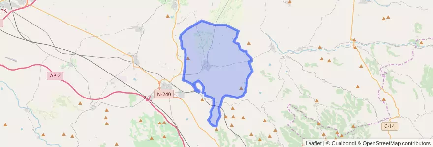 Mapa de ubicacion de Arbeca.