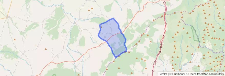 Mapa de ubicacion de Arcones.
