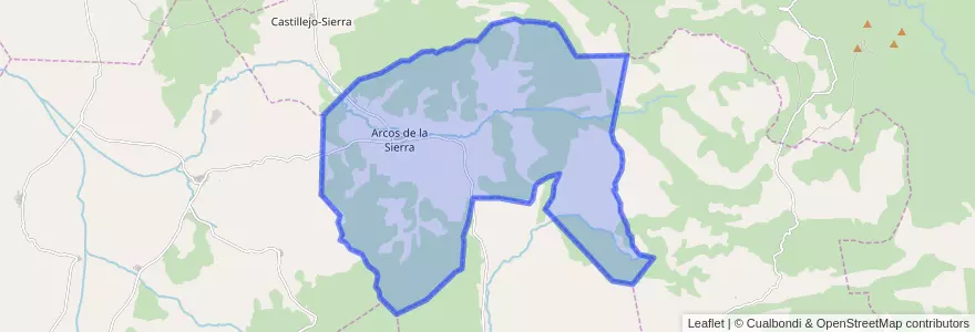 Mapa de ubicacion de Arcos de la Sierra.