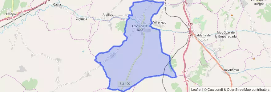 Mapa de ubicacion de Arcos.