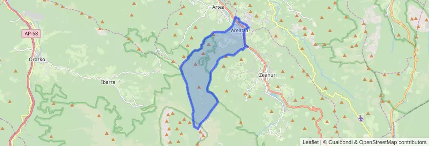 Mapa de ubicacion de Areatza.