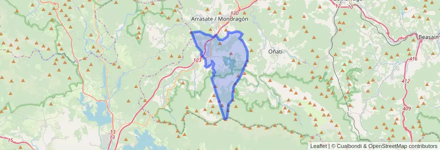 Mapa de ubicacion de Aretxabaleta.