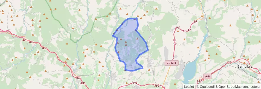 Mapa de ubicacion de Arganza.